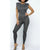 Womens Fashion Charcoal Zippered Jumpsuit